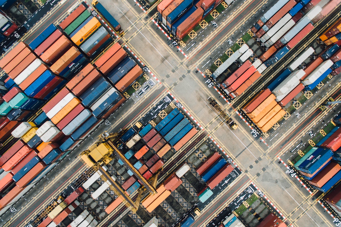 Global container port logistics